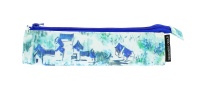 Designer Guild Triangular Pencil Case Jade Temple Cornflower print